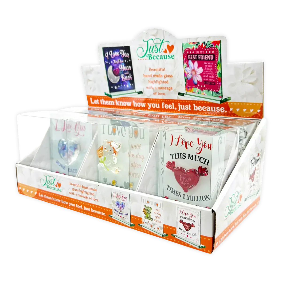 Glass Mini Plaque Keepsake - 6 Pieces Per Retail Ready Display 25056 1