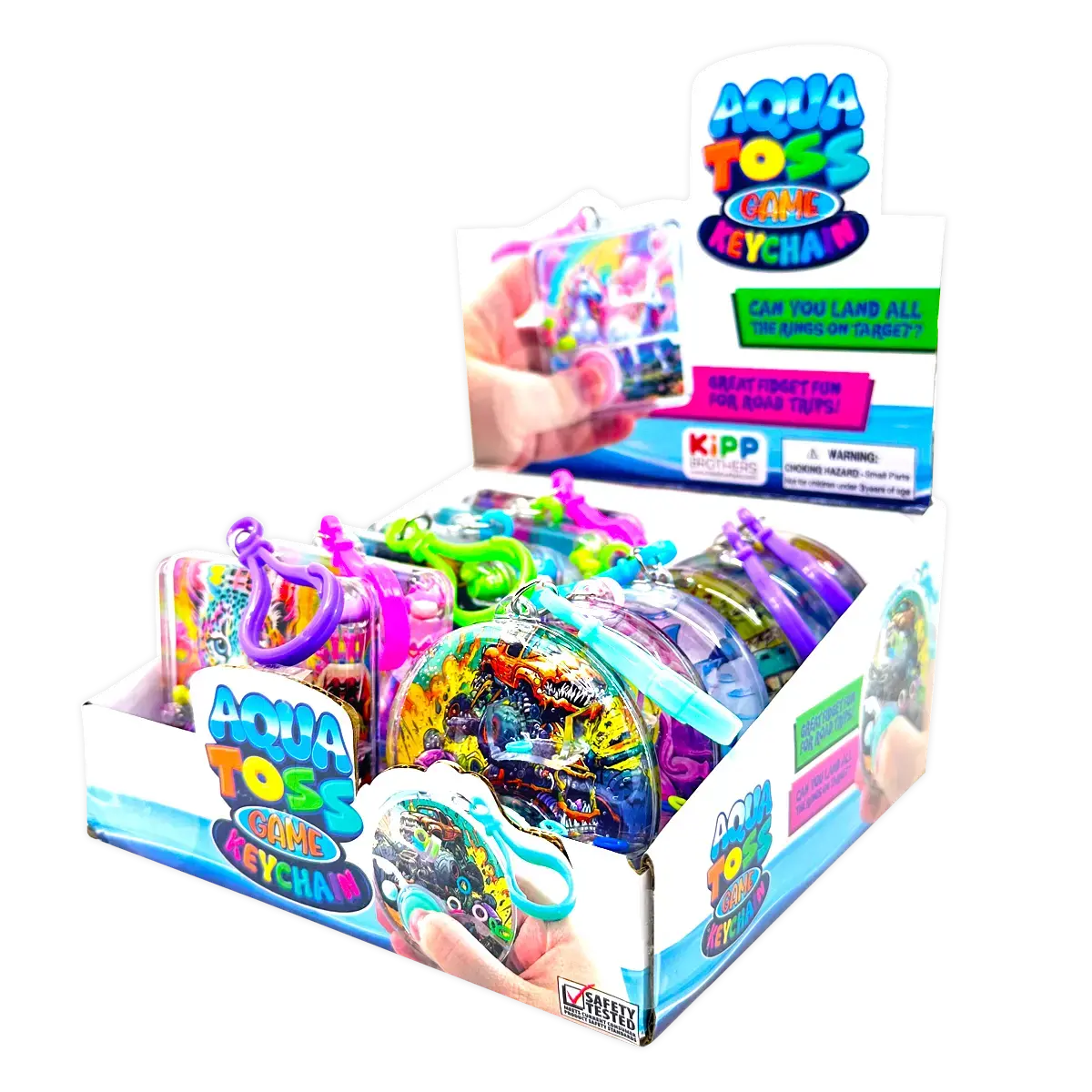 Aqua Ring Water Toss Game Keychain - 12 Pieces Per Retail Ready Display 25068 1