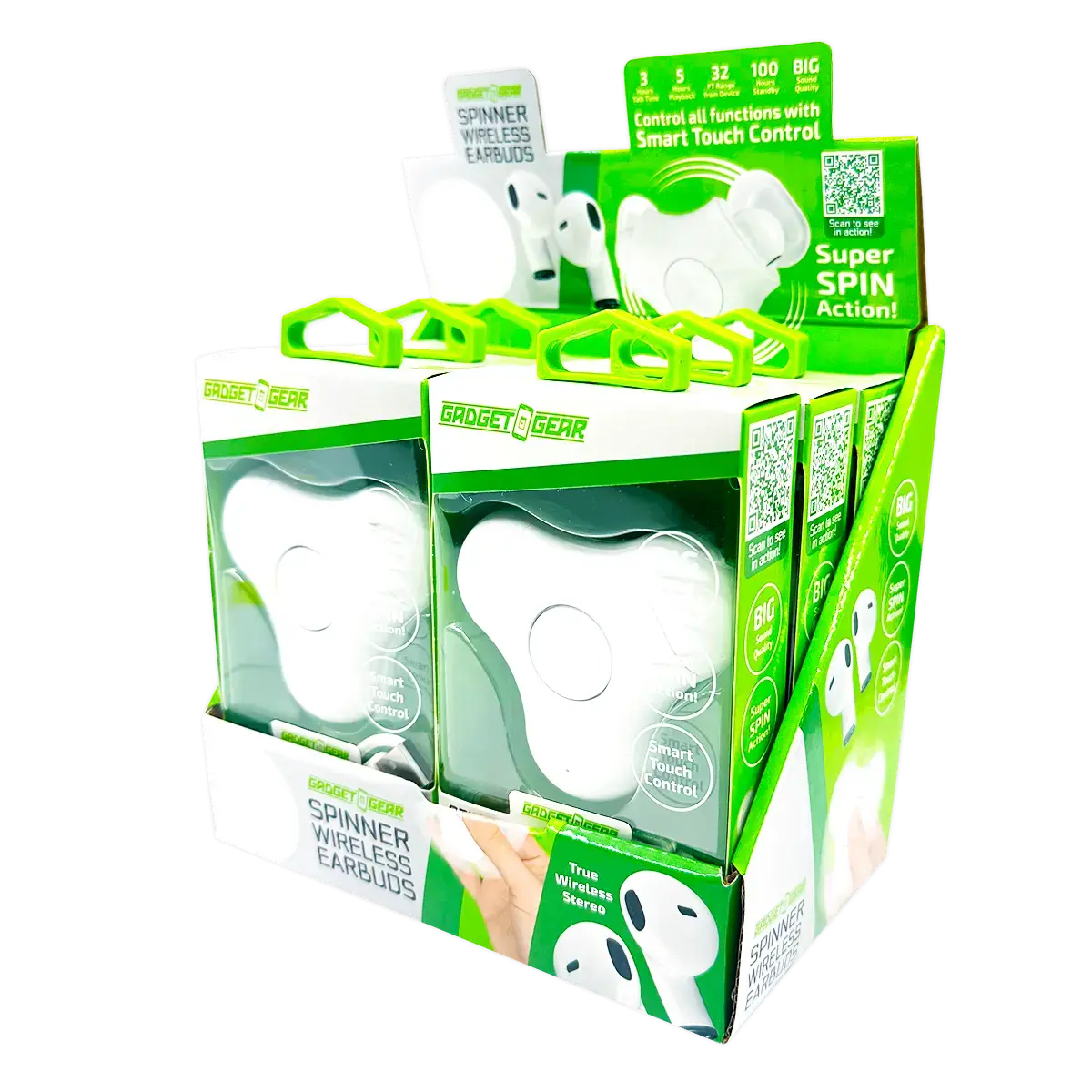 Wireless Earbuds With Fidget Spinner Case - 6 Pieces Per Retail Ready Display 25114 1