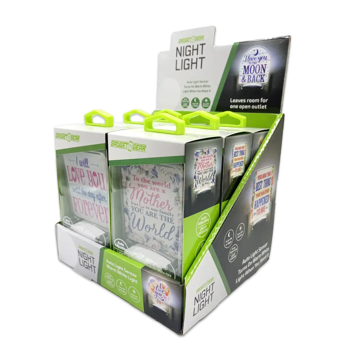 Auto On/Off Sensor Night Light Ac Wall - 6 Pieces Per Retail Ready Display 25122 1