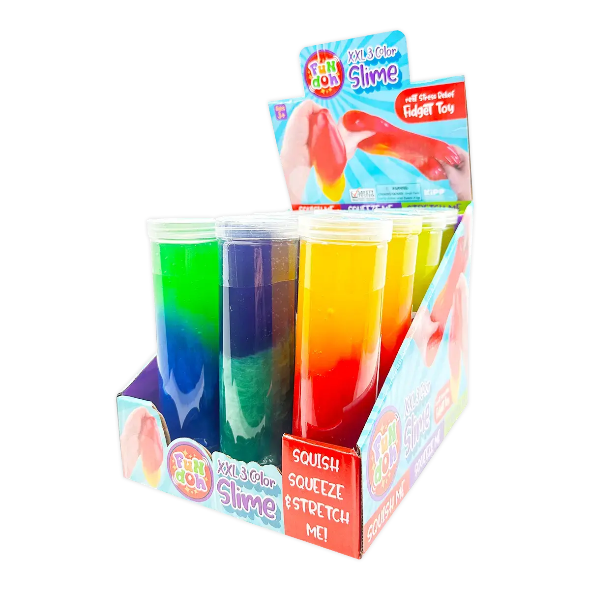 Fun Doh Xxl 3-Color Slime - 12 Pieces Per Retail Ready Display 25261 1