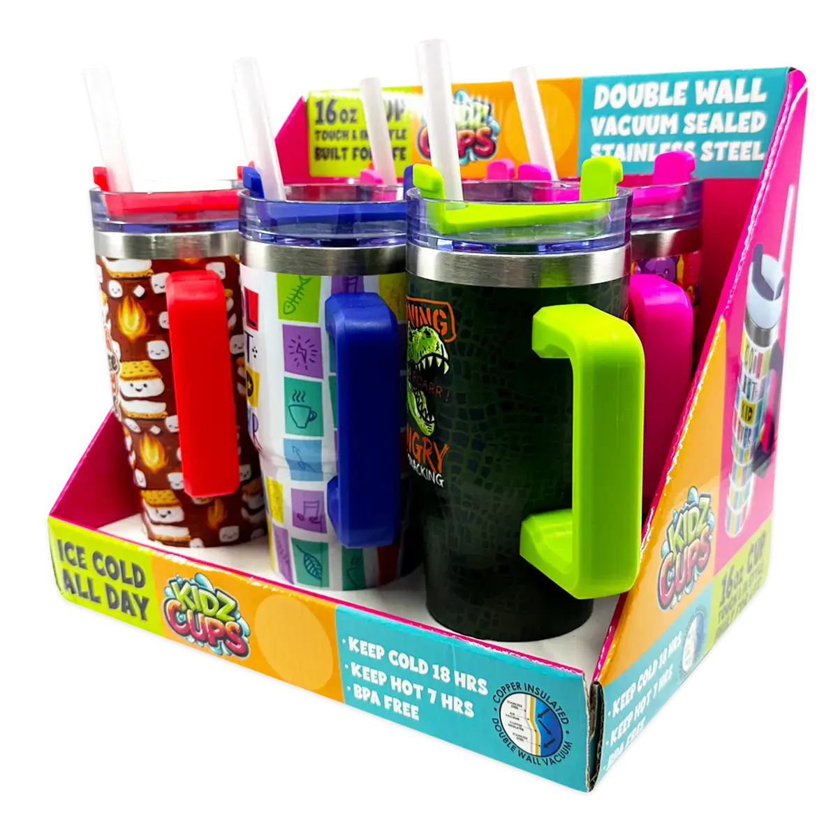 16 Oz Insulated Kids Cup - 6 Pieces Per Retail Ready Display 25330 1