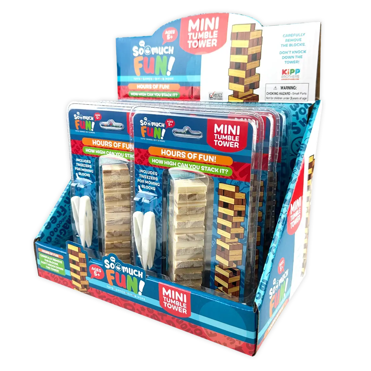 Classic Mini Tumble Tower Wooden Game - 6 Pieces Per Display 25491 1