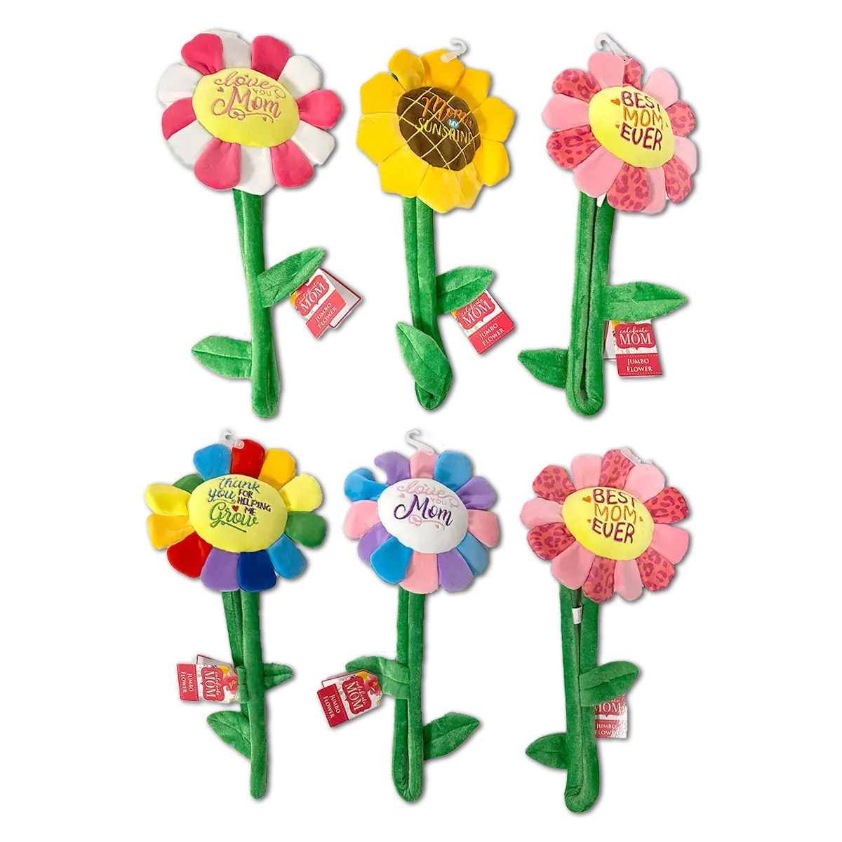 Plush Daisy Flower 36" Assortment - 6 Pieces Per Pack 25528 1