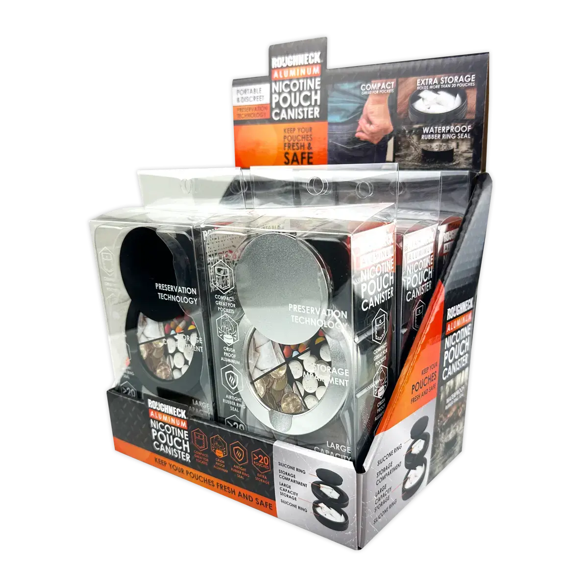 Nicotine Pouch And Storage Canisters  - 6 Pieces Per Retail Ready Display 25747 1