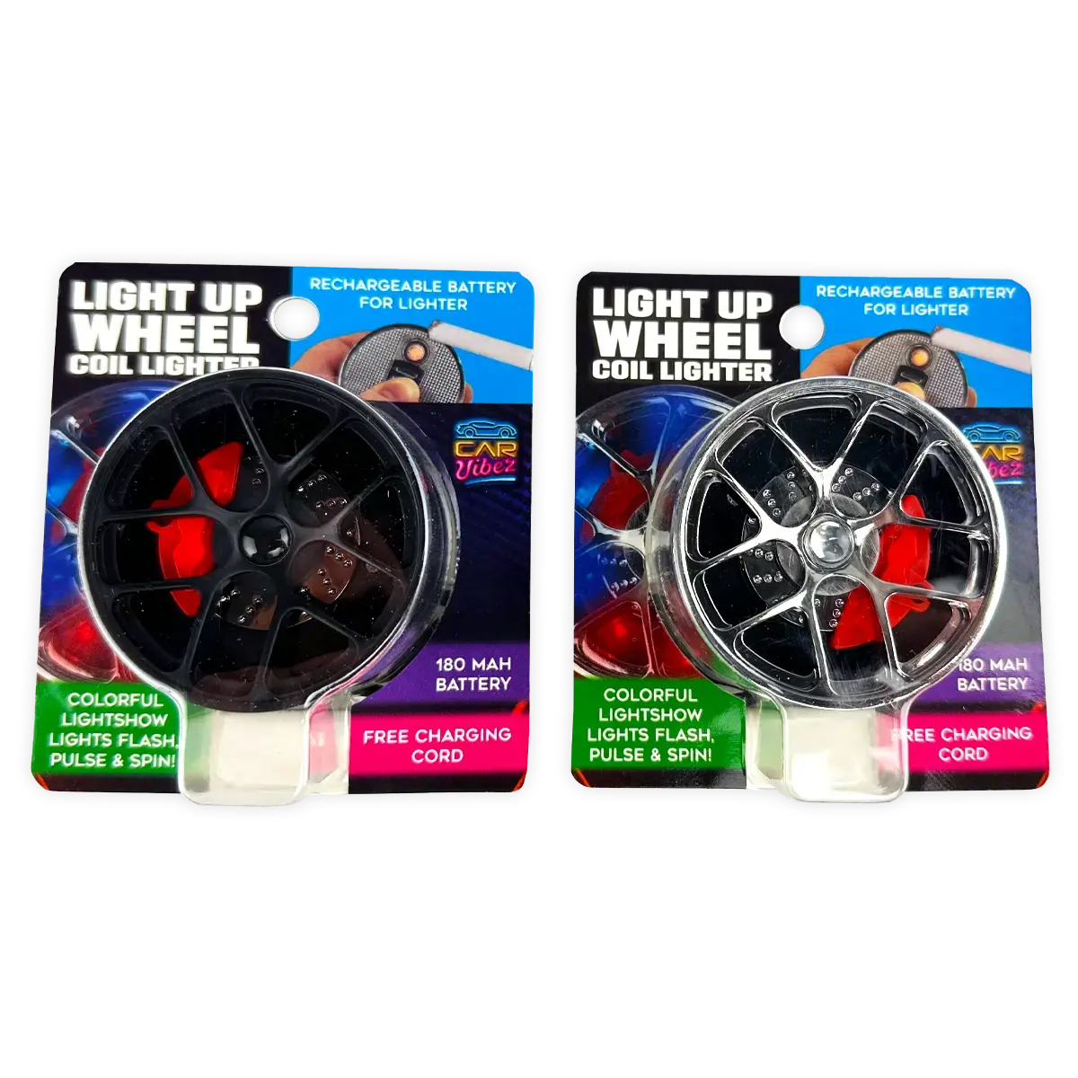 Light-Up Coil Lighter Wheel - 4 Pieces Per Retail Ready Display 41826 1