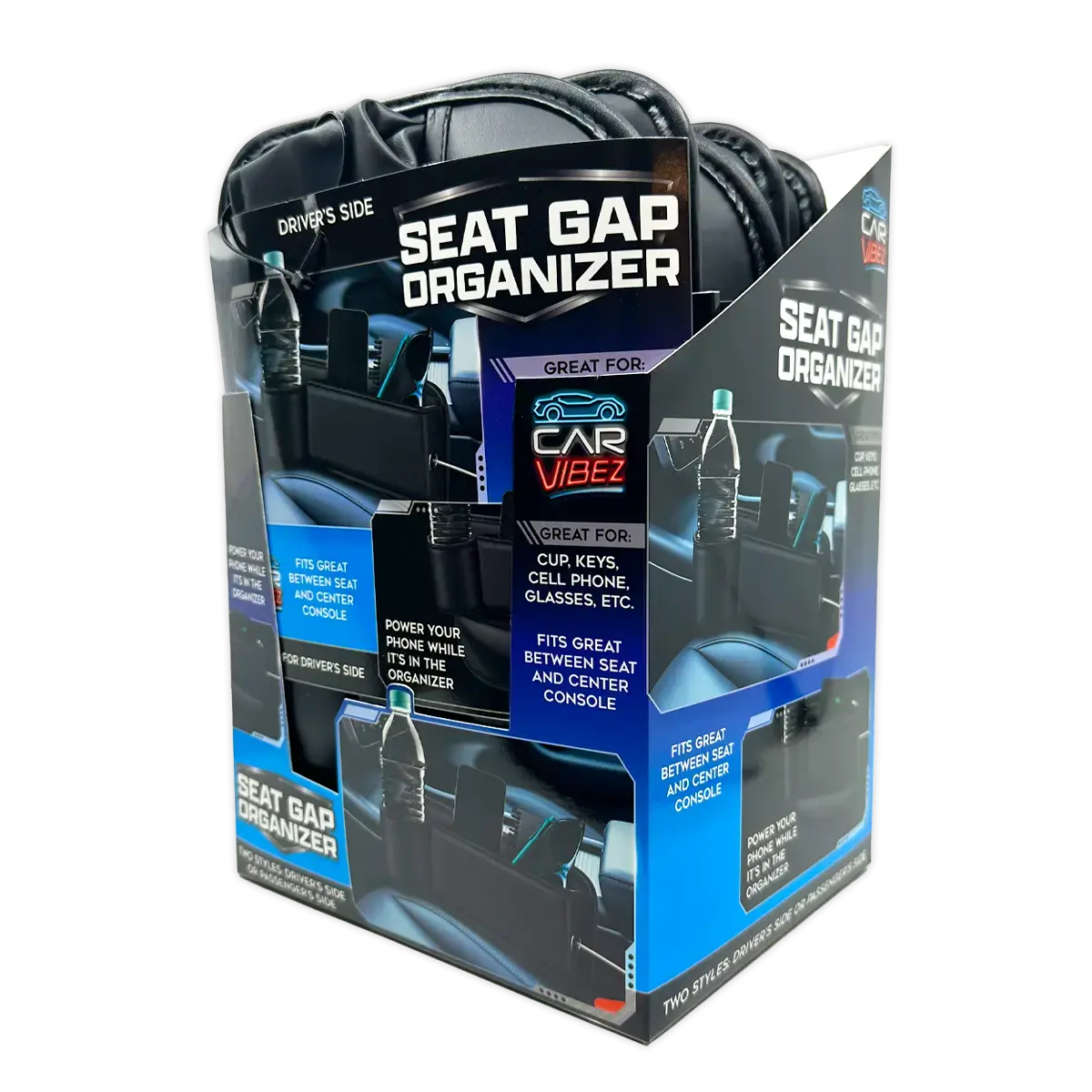 Seat Gap Filler Car Organizer - 6 Pieces Per Retail Ready Display 25804 1