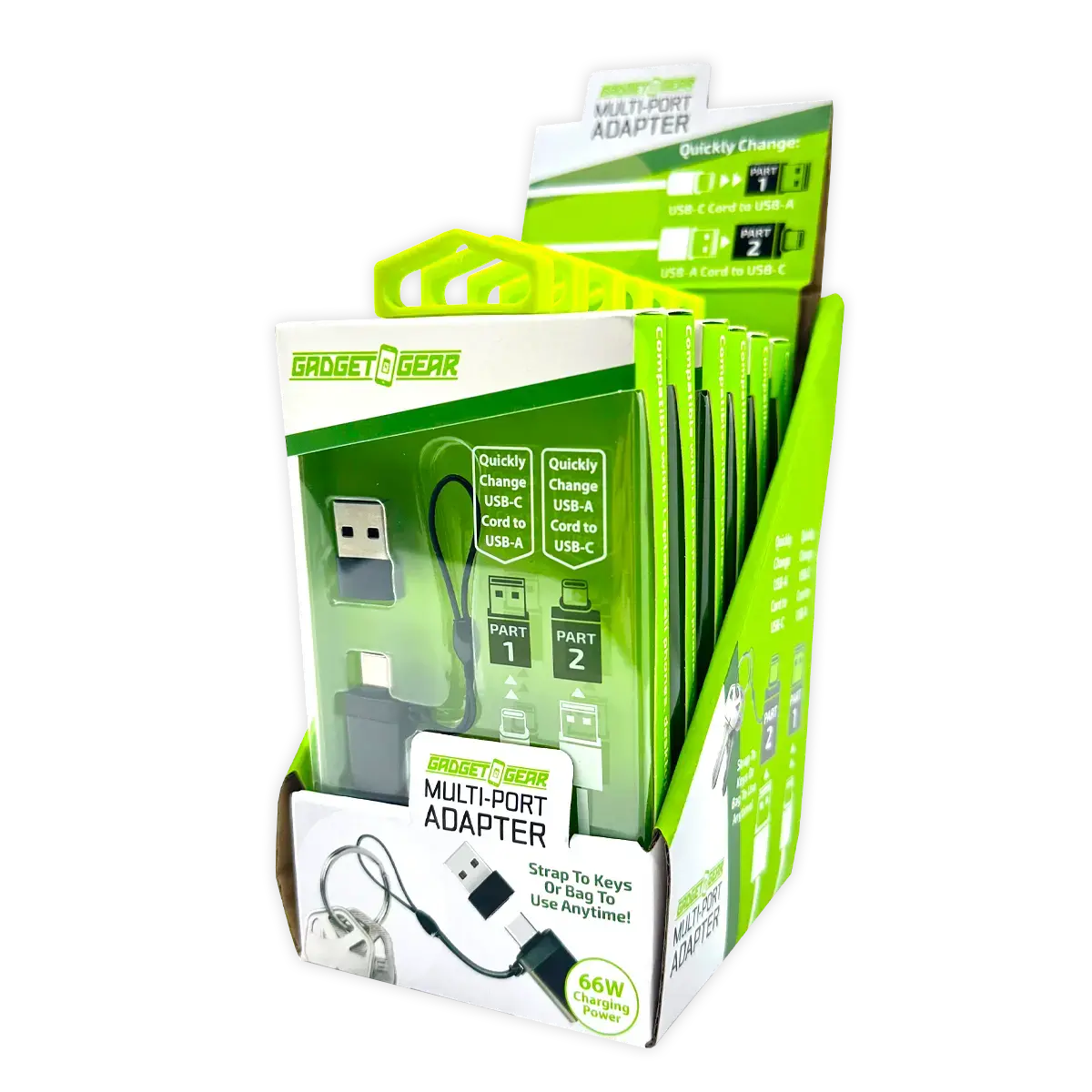 Multi-Port Keychain Adapter - 6 Pieces Per Retail Ready Display 25850 1
