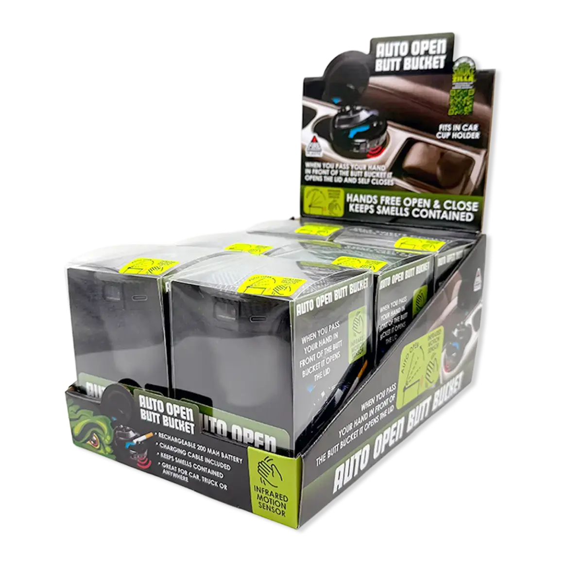 Auto Open Butt Bucket - 6 Per Retail Ready Wholesale Display 25851 1