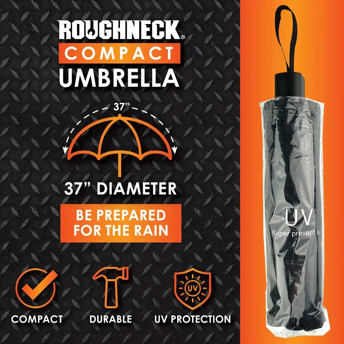 Compact Umbrella With Merchandising Hang Strip - 6 Pieces Per Retail Ready Display 25901 1