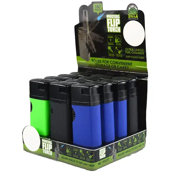 Pivot Head Flip Torch Lighter - 12 Pieces Per Retail Ready Display 25927 1