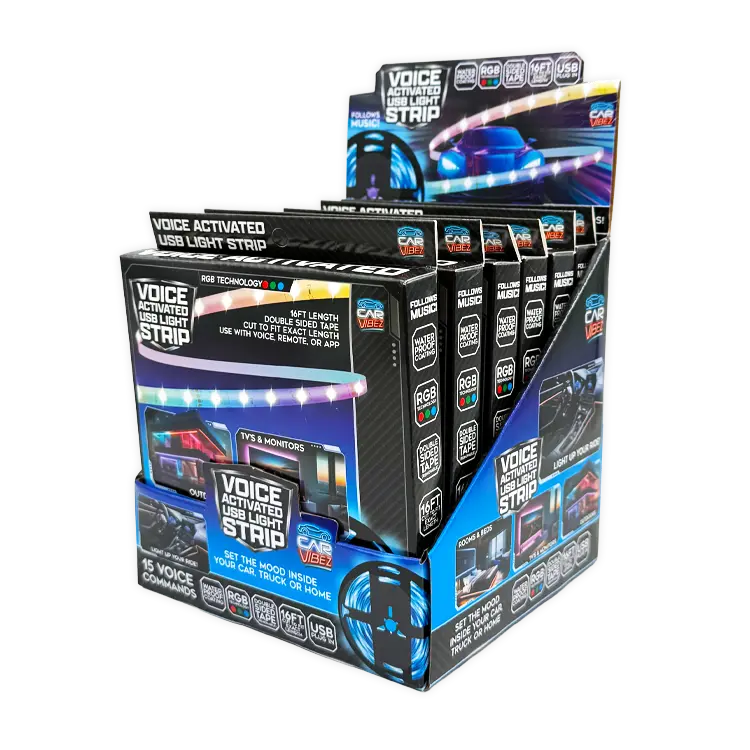 Voice Activated Usb Mood Light Strip 16Ft - 6 Pieces Per Retail Ready Display 26104 1