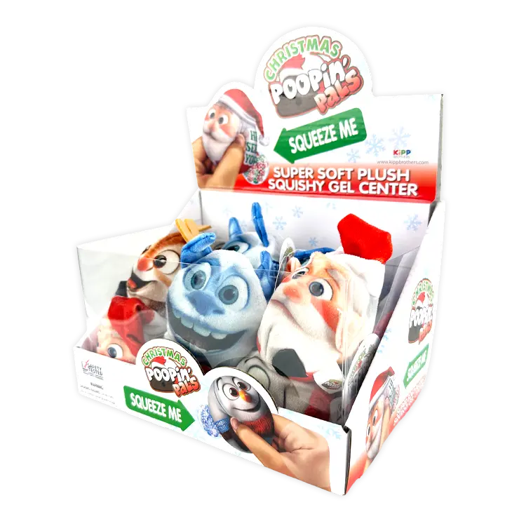 Christmas Plush Squeeze Poopin Pal Toy - 12 Pieces Per Retail Ready Display 26109 1