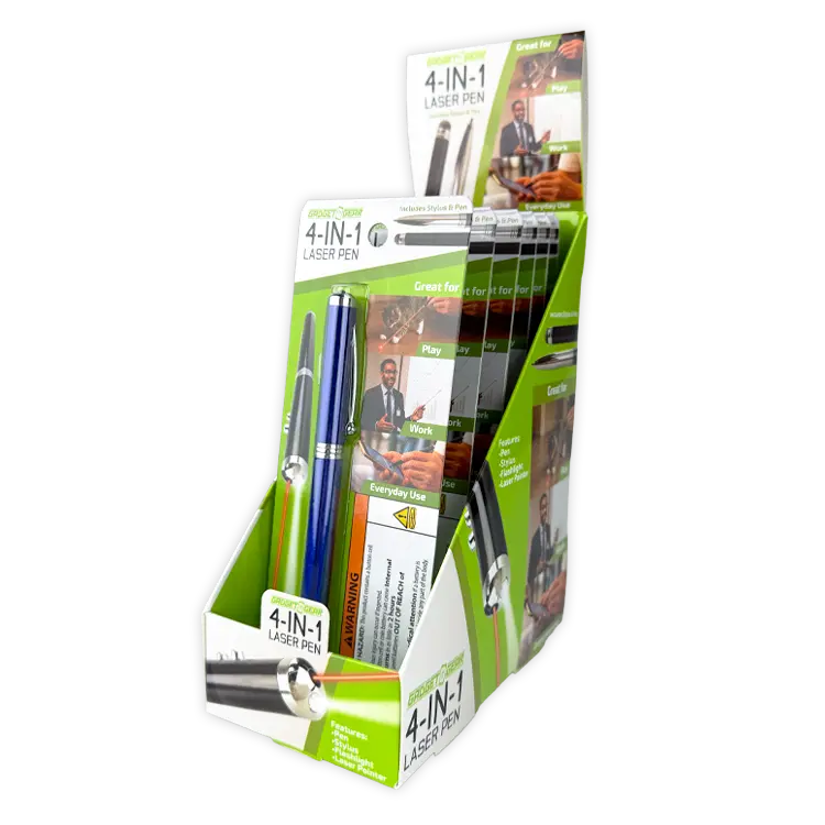 4-In-1 Laser Pointer Stylus Pen - 6 Pieces Per Retail Ready Display 26283 1