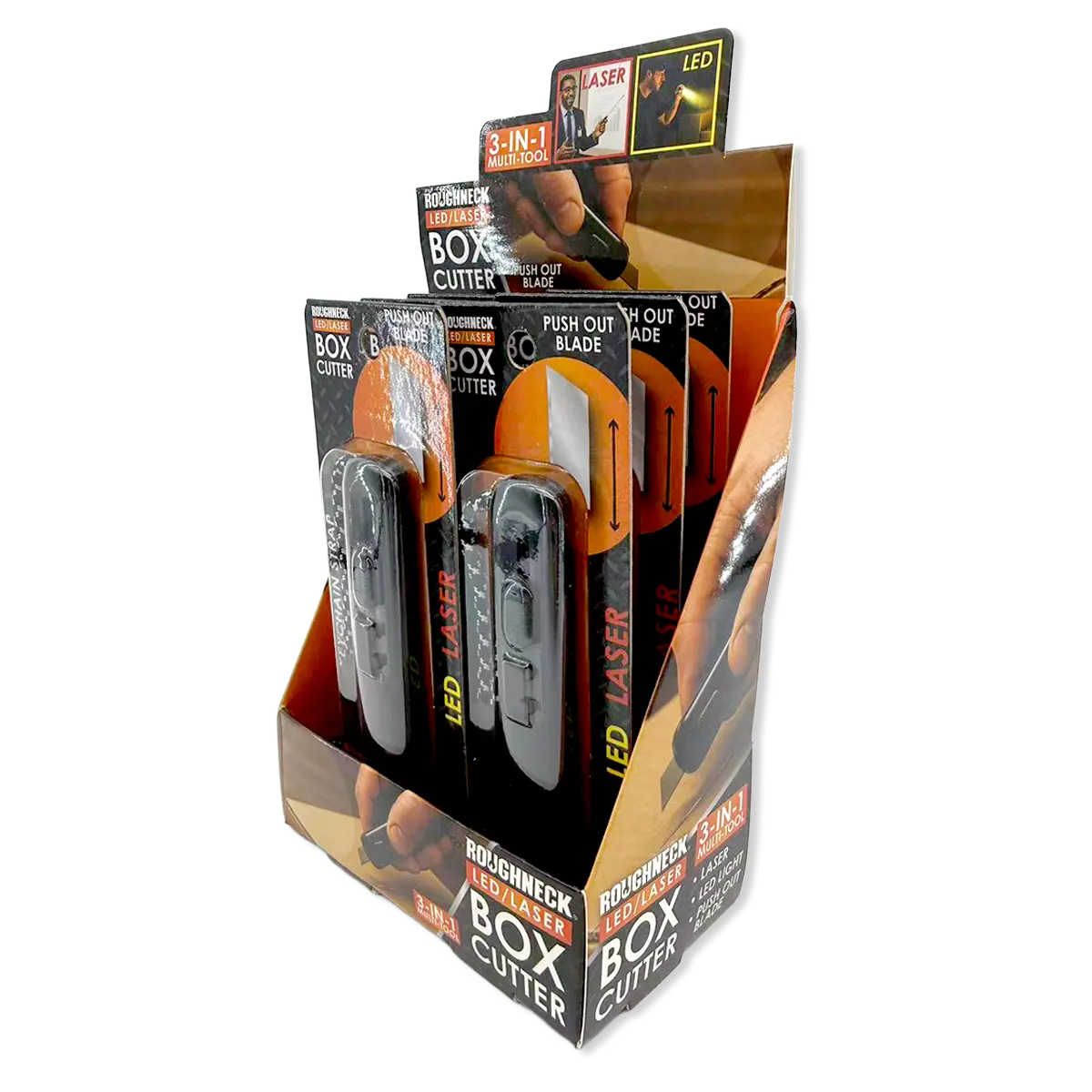 Box Cutter Led Laser - 6 Pieces Per Retail Ready Display 26431 1