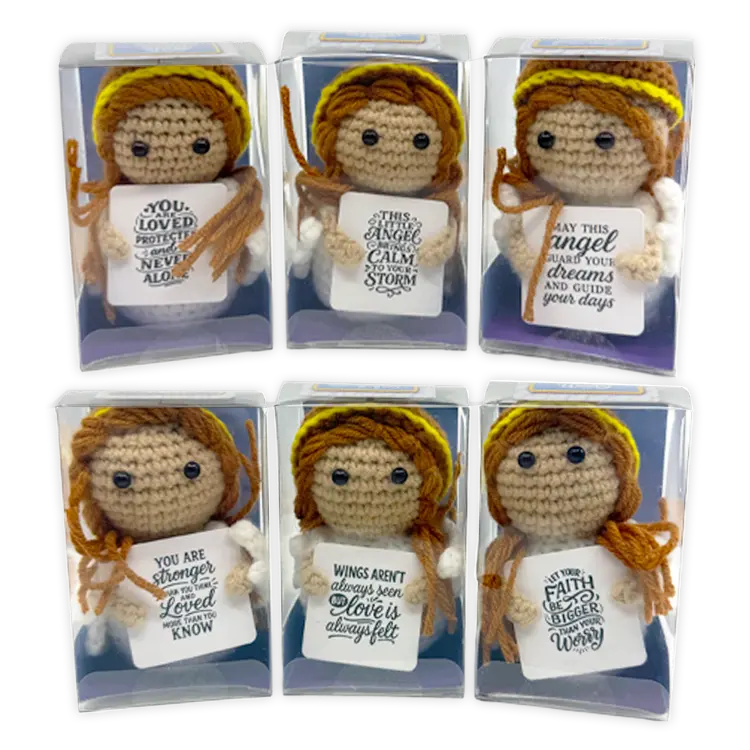Emotional Support Keepsake Crochet Plush Angels - 6 Pieces Per Retail Ready Display 26440 2