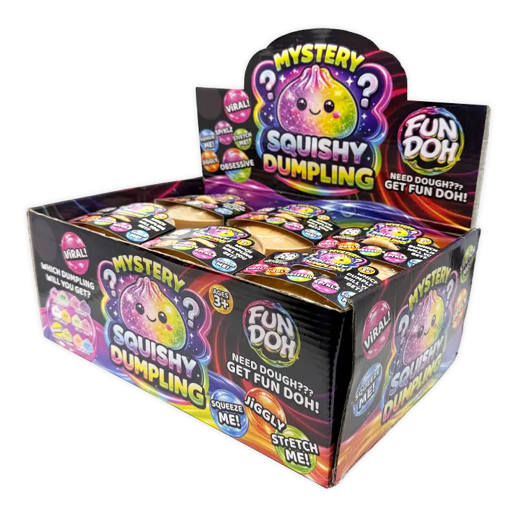 Fun Doh Squishy Mystery Dumpling Toy - 12 Pieces Per Retail Ready Display 26649 1