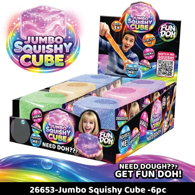 Fun Doh Jumbo Fun Doh Cube - 6 Pieces Per Retail Ready Display 26653 1