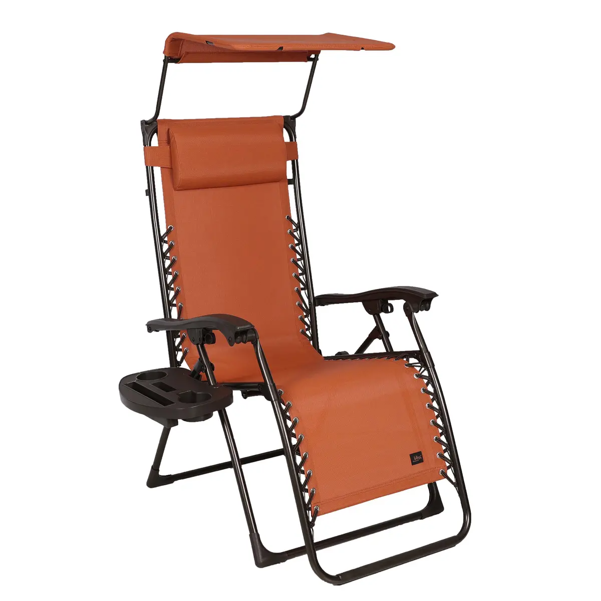 Bliss Hammocks Gfc-439Tc Gravity Free Chair W/ Canopy, Pillow, & Drink Tray | 26-In. Wide | Weather & Rust Resistant | 300 Lb. Capacity 2