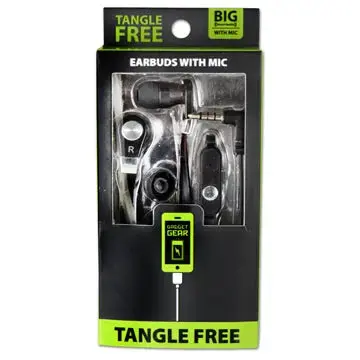 Wired Earbuds With Mic - 3 Pieces Per Pack 28824 1