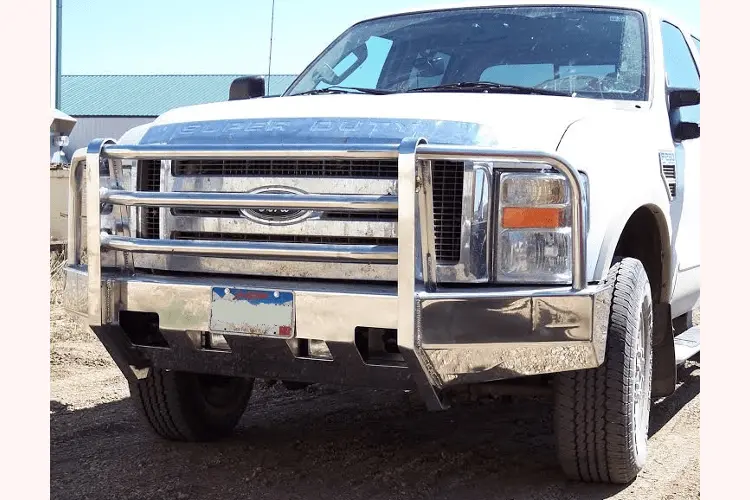 Truck Defender Aluminum Front Bumper Ford F250/F350 Superduty 2008-2010 Standard Polished 2F-0810 1