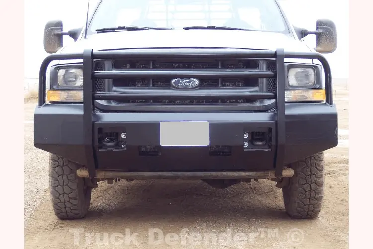 Truck Defender Aluminum Front Bumper Ford F250/F350 Superduty 1999-2004 Standard Polished 2F-9904 1