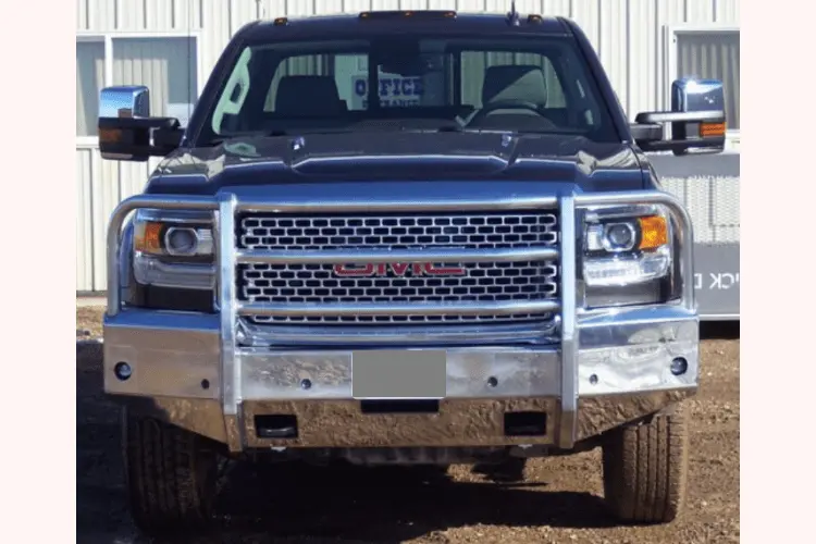 Truck Defender Aluminum Front Bumper Gmc Sierra 2500/3500 2015-2019 Standard Polished 2G-1519 1