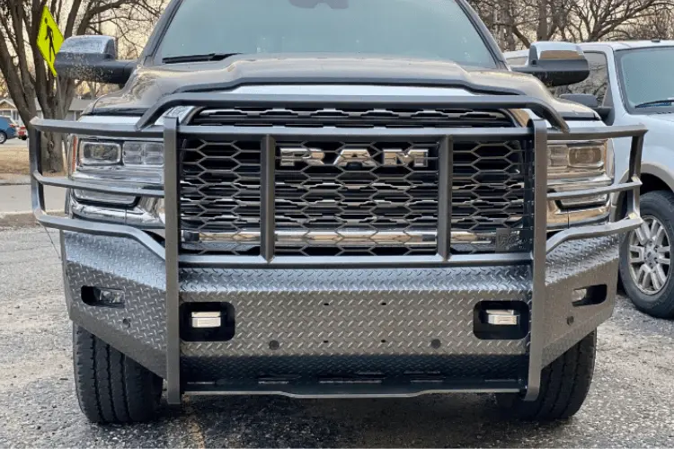 Thunder Struck Smooth Elite Dodge Ram 2500/3500 2019-2023 Front Bumper Dhd19-200Smpaca Compatible With Front Park Assist Sensors And Camera 1
