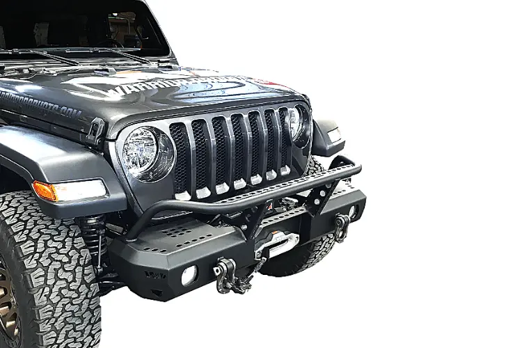 Warrior 6538 Jeep Wrangler Jl 2018-2024 Mod Series Front Bumper Mid-Width With Brush Guard 1