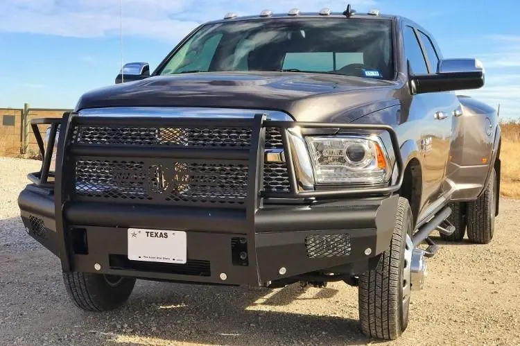Road Armor Vaquero 410Vf6b 2010-2018 Dodge Ram 2500/3500 Front Bumper Compatible Winch Full Black Finish 1