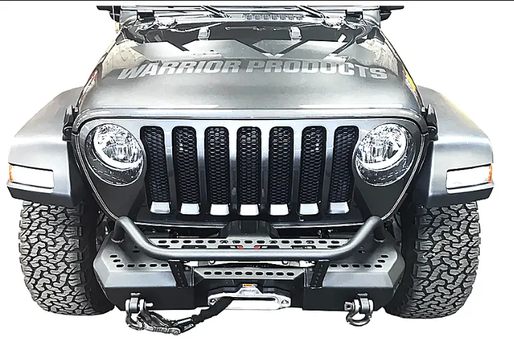 Warrior 6537 Jeep Gladiator Jt 2020-2024 Mod Series Front Bumper Stubby With Brush Guard 1