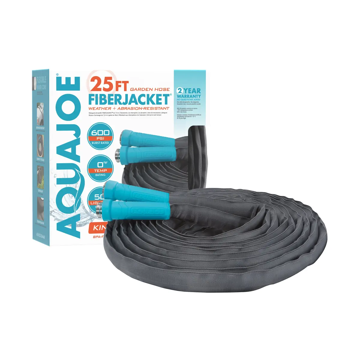 Aqua Joe Ajfjh25-58-Max Superlight Fiberjacket Max Garden Hose | 25-Foot 1