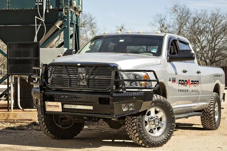 Frontier 300-41-0007 Original Dodge Ram 2500/3500 2010-2018 Front Bumper With Sensor Holes And Light Bar Option 1