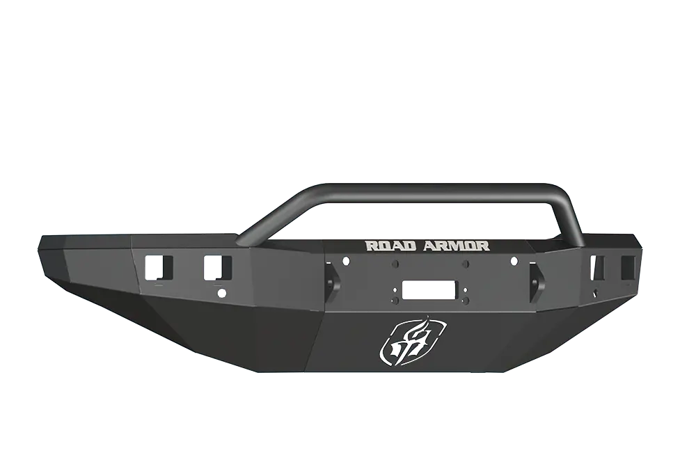 Road Armor Stealth 315R4b 2015-2019 Chevy Silverado 2500/3500 Front Winch Ready Bumper Pre-Runner Style, Black Finish And Square Fog Light Hole 2