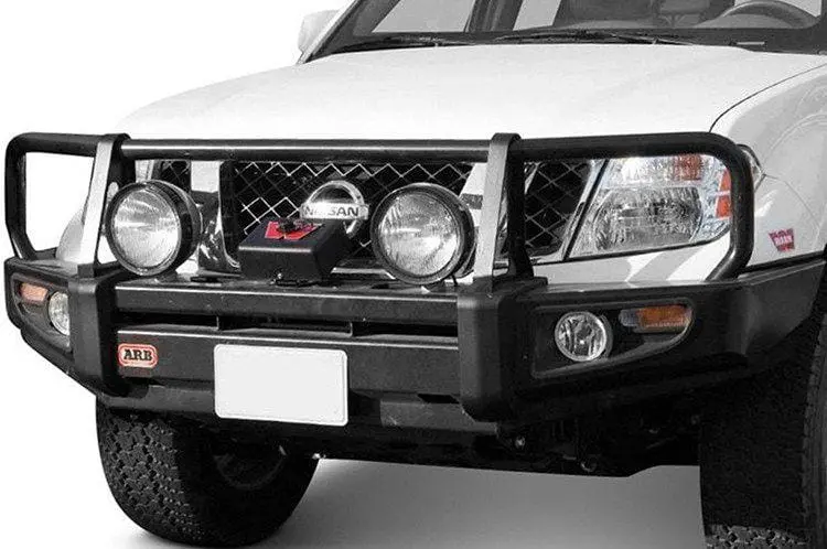 Arb 3438260B Nissan Pathfinder 2005-2007 Deluxe Front Bumper Winch Ready With Grille Guard, Black Powder Coat Finish 1