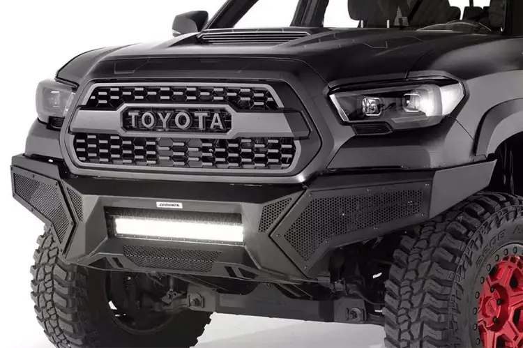Go Rhino 343891T Toyota Tacoma 2016-2023 Element Front Bumper Non-Winch With Powdered Steel Light Door 1