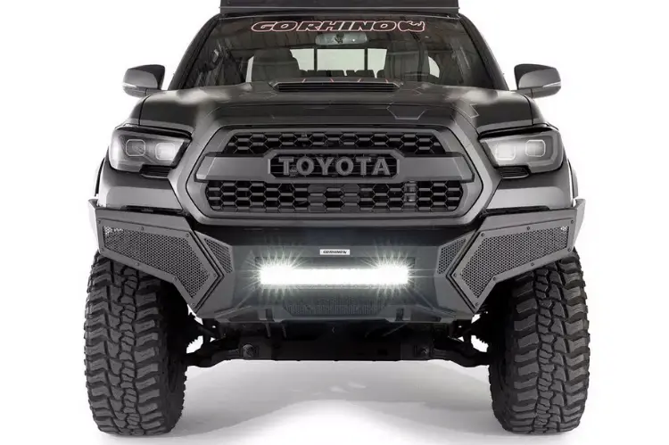 Go Rhino 343891T Toyota Tacoma 2016-2023 Element Front Bumper Non-Winch With Powdered Steel Light Door 2