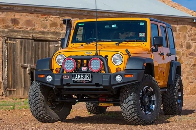 Arb 3450230 Jeep Wrangler Jk 2007-2018 Deluxe Front Bumper Winch Ready With Grille Guard, Integrit Textured Black Powder Coat Finish 2