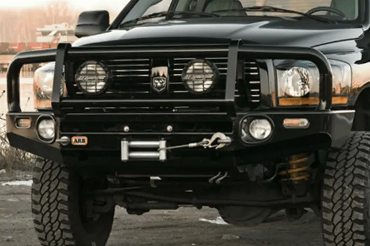 Arb 3452030 Dodge Ram 1500 2006-2008 Deluxe Front Bumper Winch Ready With Grille Guard, Black Powder Coat Finish 1