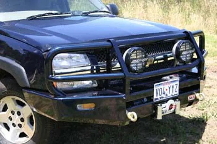 Arb 3462020 Chevy Silverado 1500 2003-2006 Deluxe Front Bumper Winch Ready With Grille Guard, Black Powder Coat Finish 2