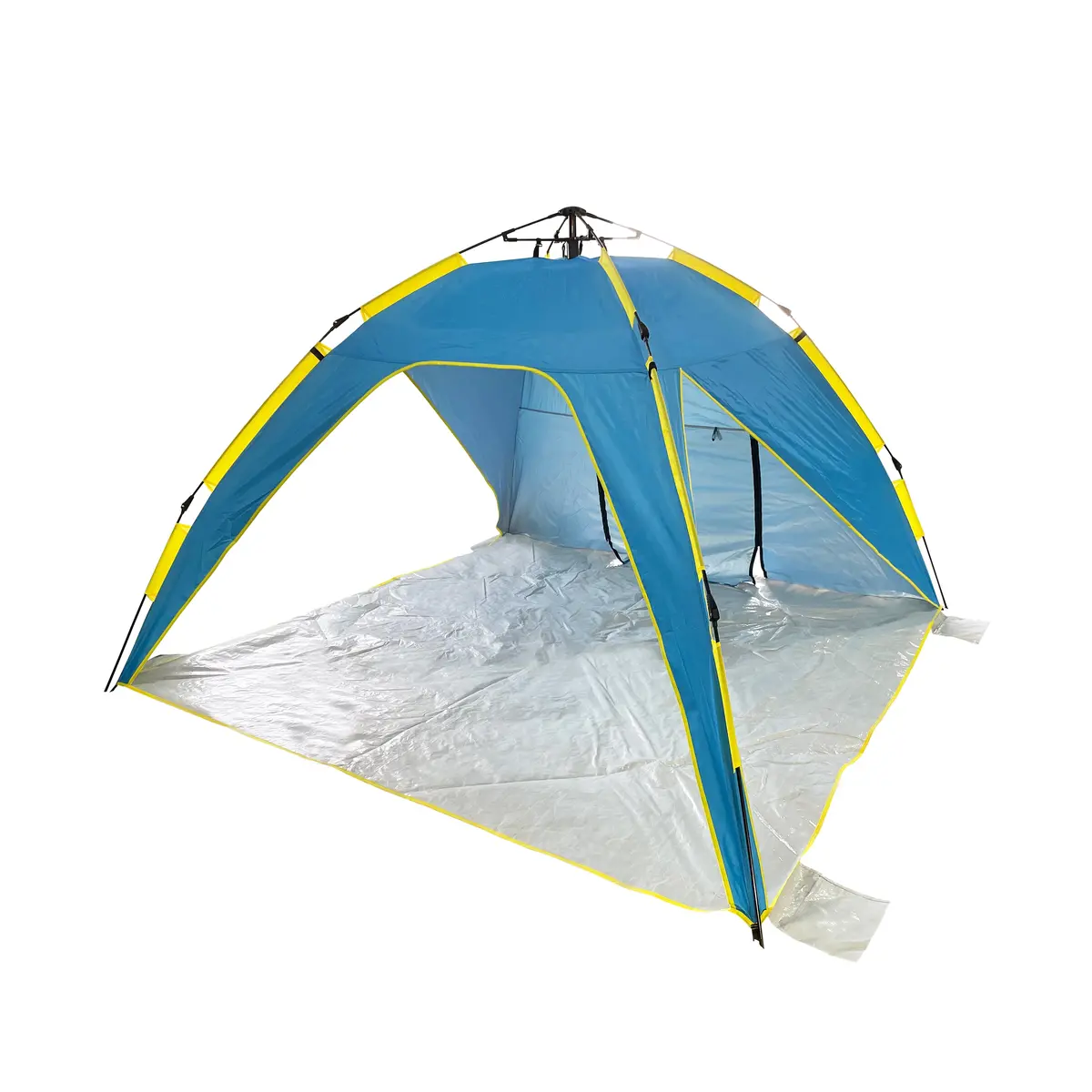 Bliss Hammocks Bht-A39-By Pop-Up Beach Tent W/ Carry Bag | Sun Protectant & Wind Resistant, Durable, Breathable Mesh Walls | Collapsible Design (Blue & Yellow) 1
