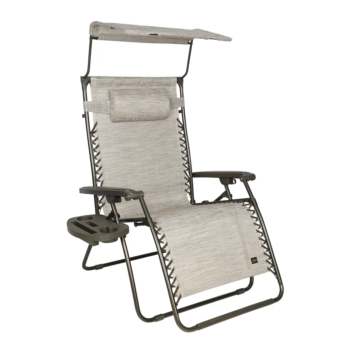 Bliss Hammocks Gfc-452Xws Gravity Free Chair W/ Canopy, Drink Tray, & Pillow | 33-In. Wide Xxl | Weather & Rust Resistant | 360 Lb. Capacity 1