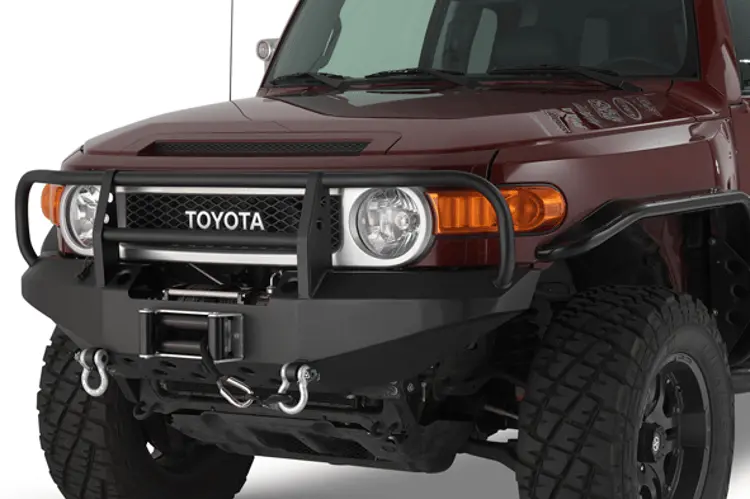Warrior 3530 Toyota Fj Cruiser 2007-2014 Front Bumper Winch Ready With D-Ring Mounts & Brush Guard 1