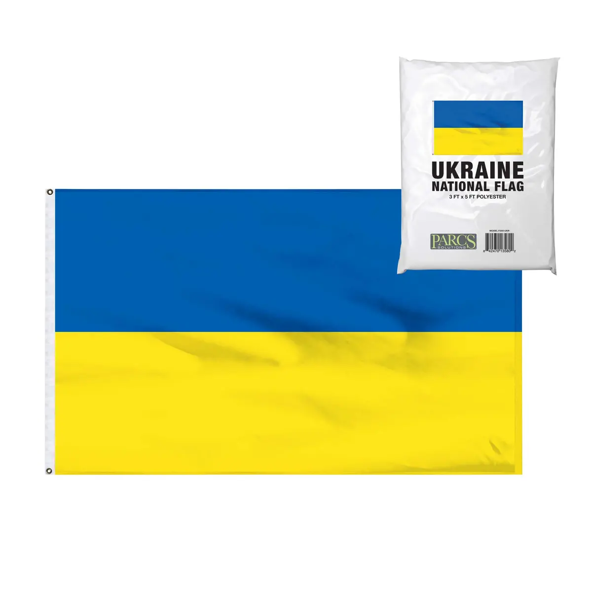 3 X 5-Ft Ukrainian National Flags | 2-Pack Bundle | Polyester W/ Brass Grommets 1