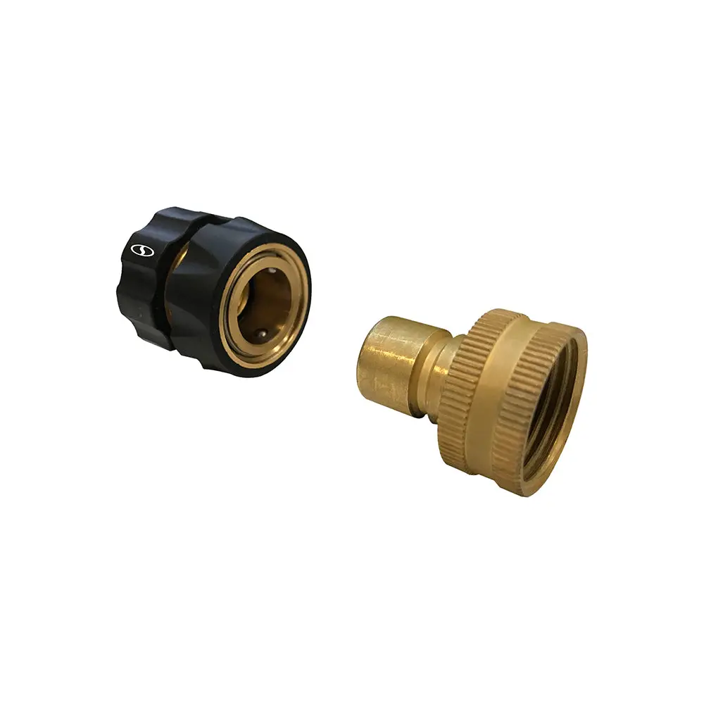Sun Joe Spx-Uqc3k Brass 3-Piece Universal Pressure Washer To Garden Hose Quick-Connect Kit 1