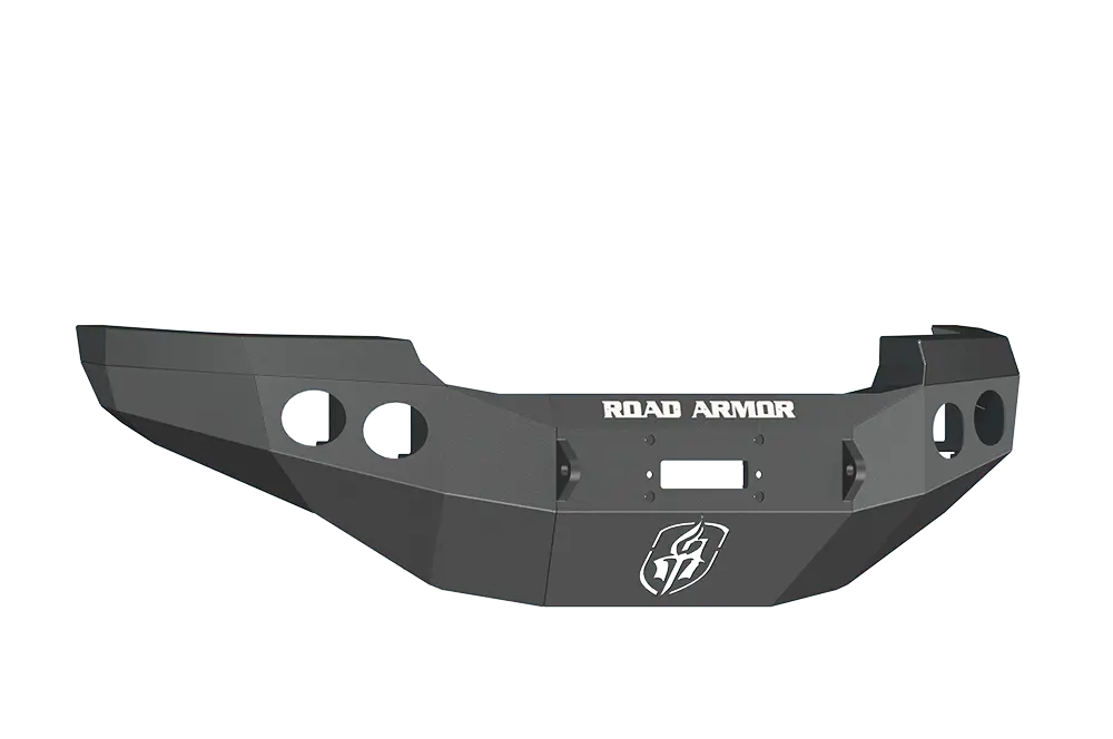 Road Armor Stealth 38400B 2011-2014 Gmc Sierra 2500/3500 Front Winch Ready Bumper No Guard, Black Finish And Round Fog Light Hole 1