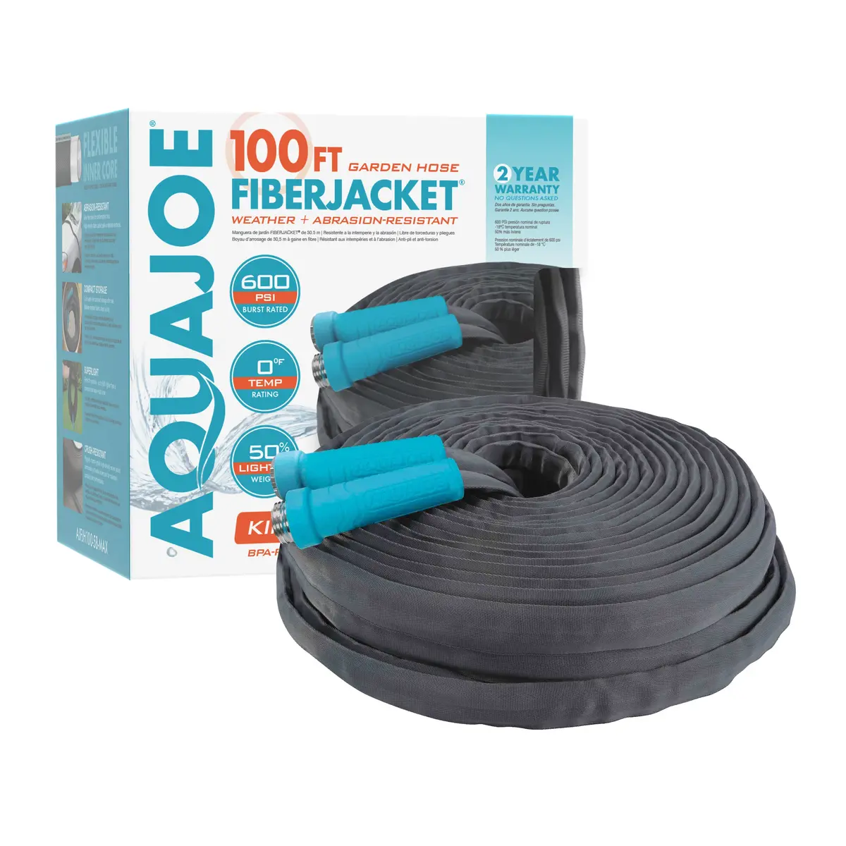 Aqua Joe Ajfjh100-58-Max Superlight Fiberjacket Max Garden Hose | 100-Foot 1