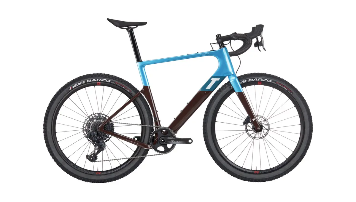 3T Bike Exploro Max Gravel Bike - Blue / Brown - Srameagle Axs 1X12 1