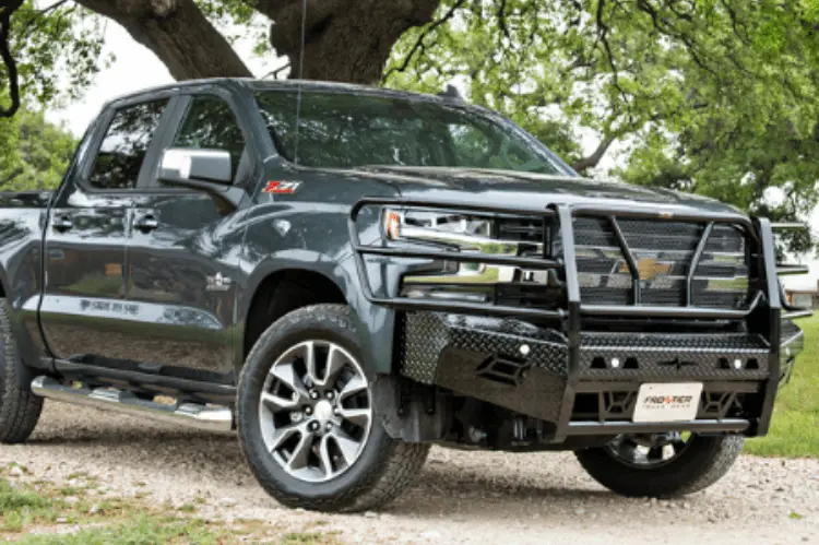 Frontier 300-21-9009 Chevy Silverado 1500 2019-2022 Original Front Bumper Black Powder Coated Light Bar Compatible 1