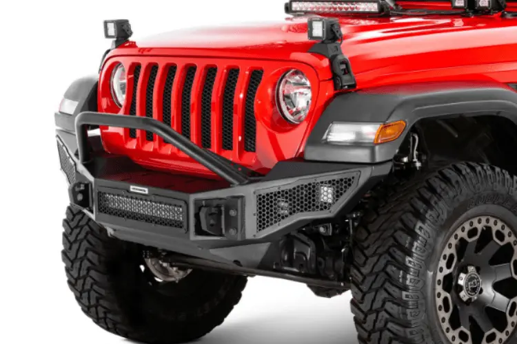 Go Rhino 331201T Jeep Wrangler Jl 2007-2024 Rockline Front Bumper  Full With Overrider Bar 1